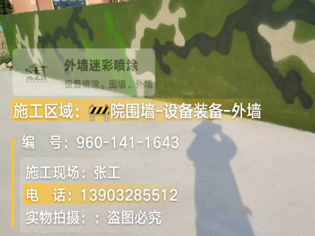 天水 迷彩漆喷涂价格（按平方米计费）